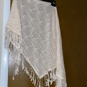 Urban outfitters lace fringe scarf